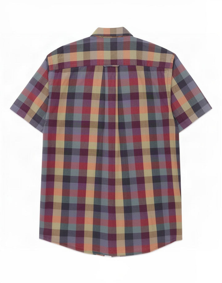 Camisa Orvis Mujer Manga Corta Grande Algodón Vichy Multicolor