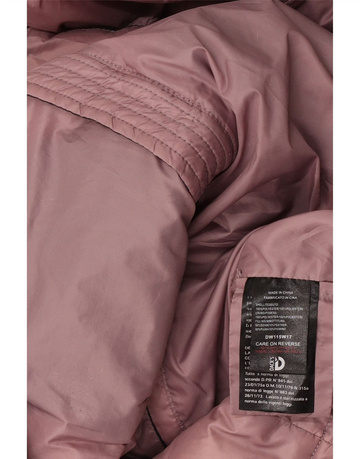 Dack's Abrigo acolchado con capucha para mujer UK 46 Grande Poliéster azul marino
