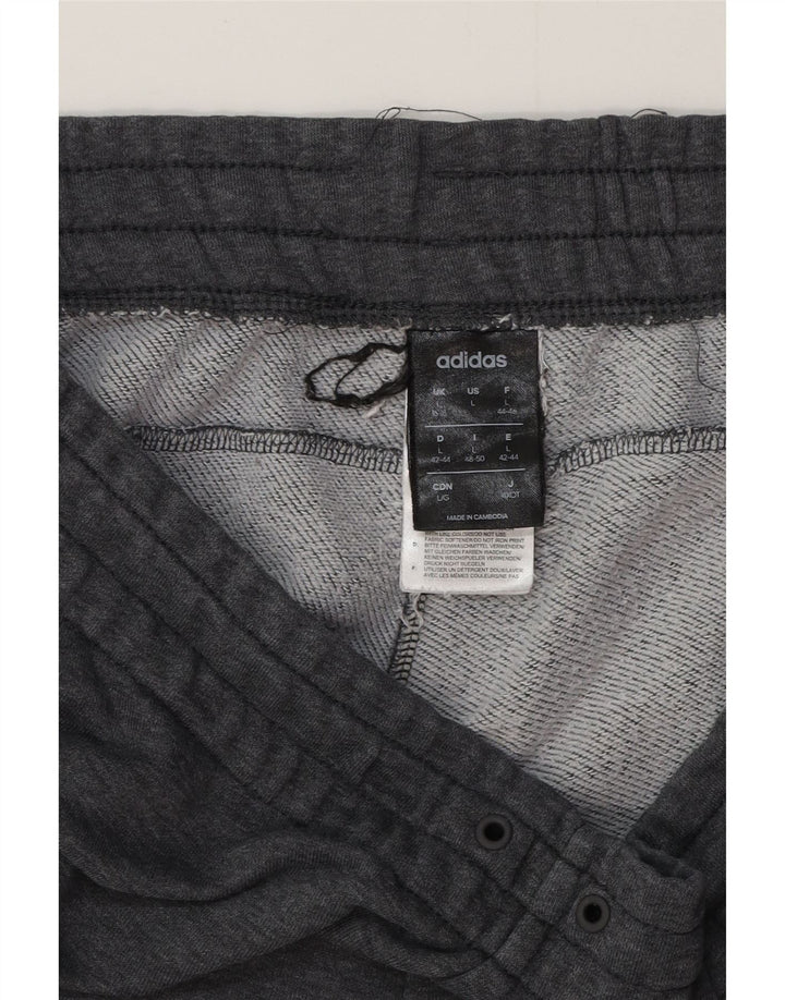 ADIDAS Pantalones de Chándal para Mujer Joggers UK 16/18 Grande Gris Moteado