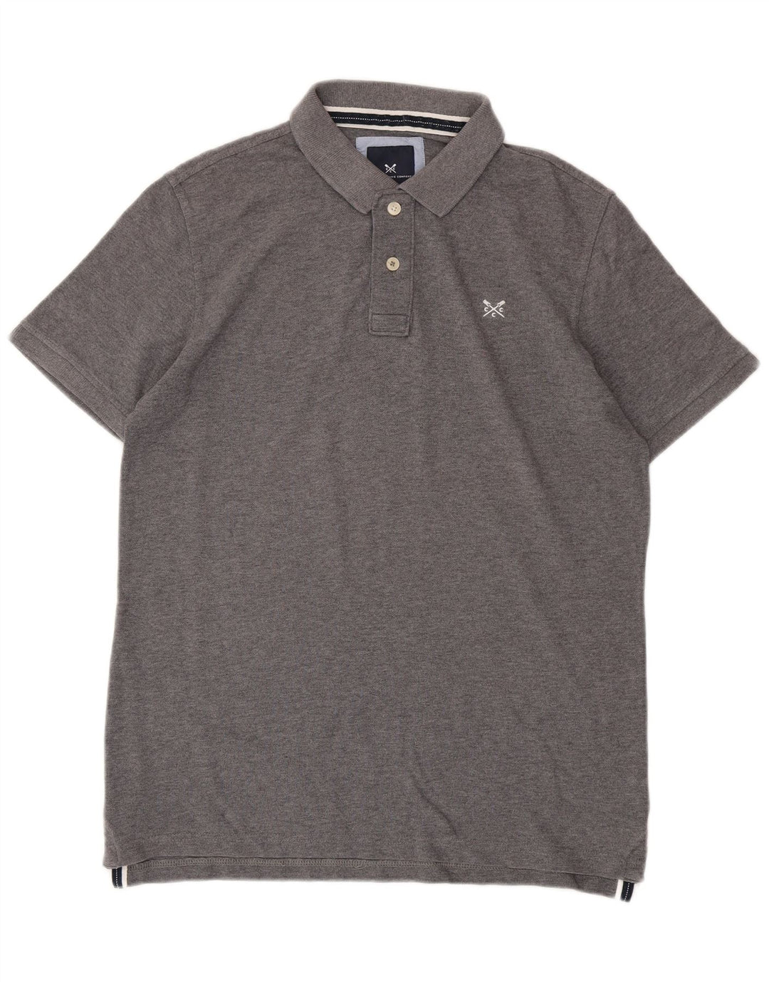 Crew Clothing Polo para hombre pequeño algodón gris