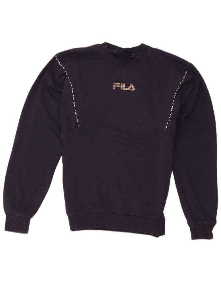 Fila Hombre Graphic Sudadera Jumper XS Azul Marino Algodón