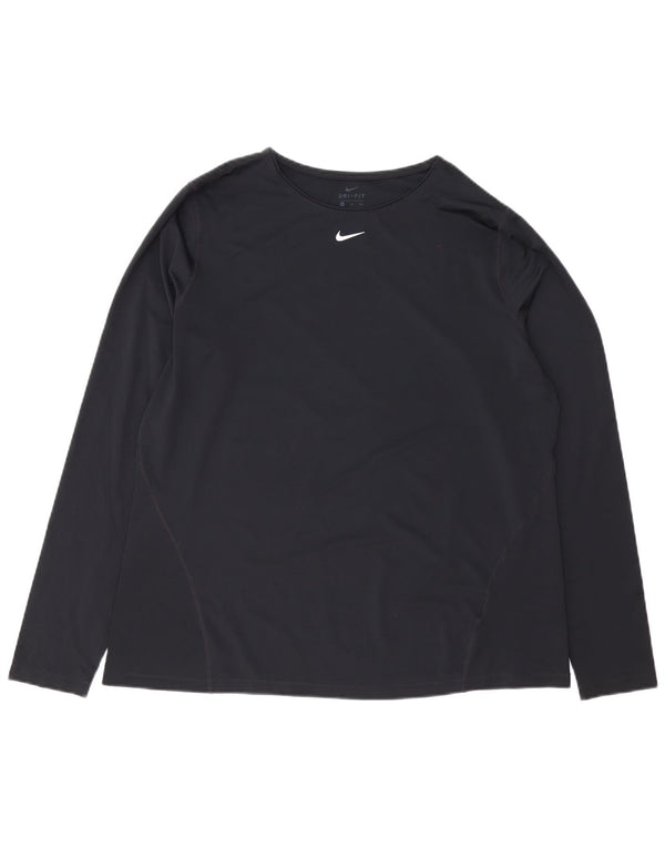 Nike Hombre Camiseta Manga Larga 2XL Negro Poliéster Deportes
