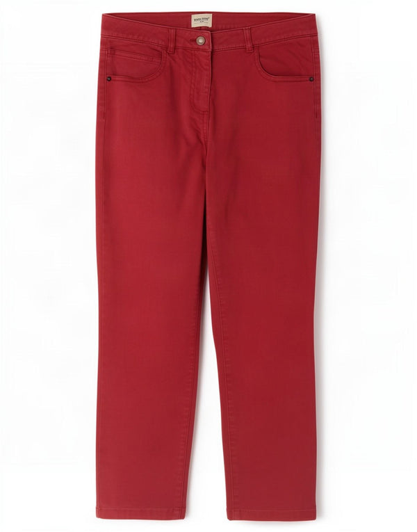 Pantalones informales ajustados para mujer White Stuff UK 10 Small W30 L26 Algodón rojo