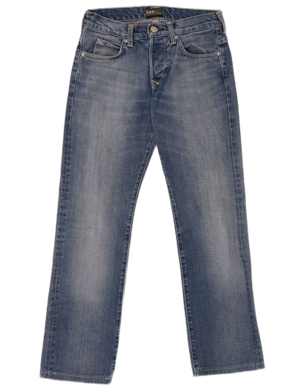 Vaqueros Lee Mujer Knox Rectos W28 L28 Algodón Azul