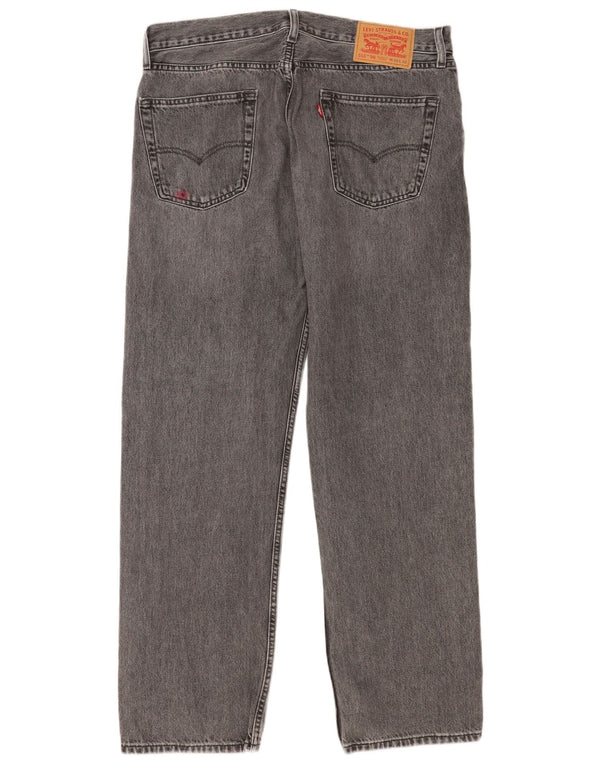 Levi's Vaqueros rectos de corte relajado 555 para hombre W34 L32 Algodón gris