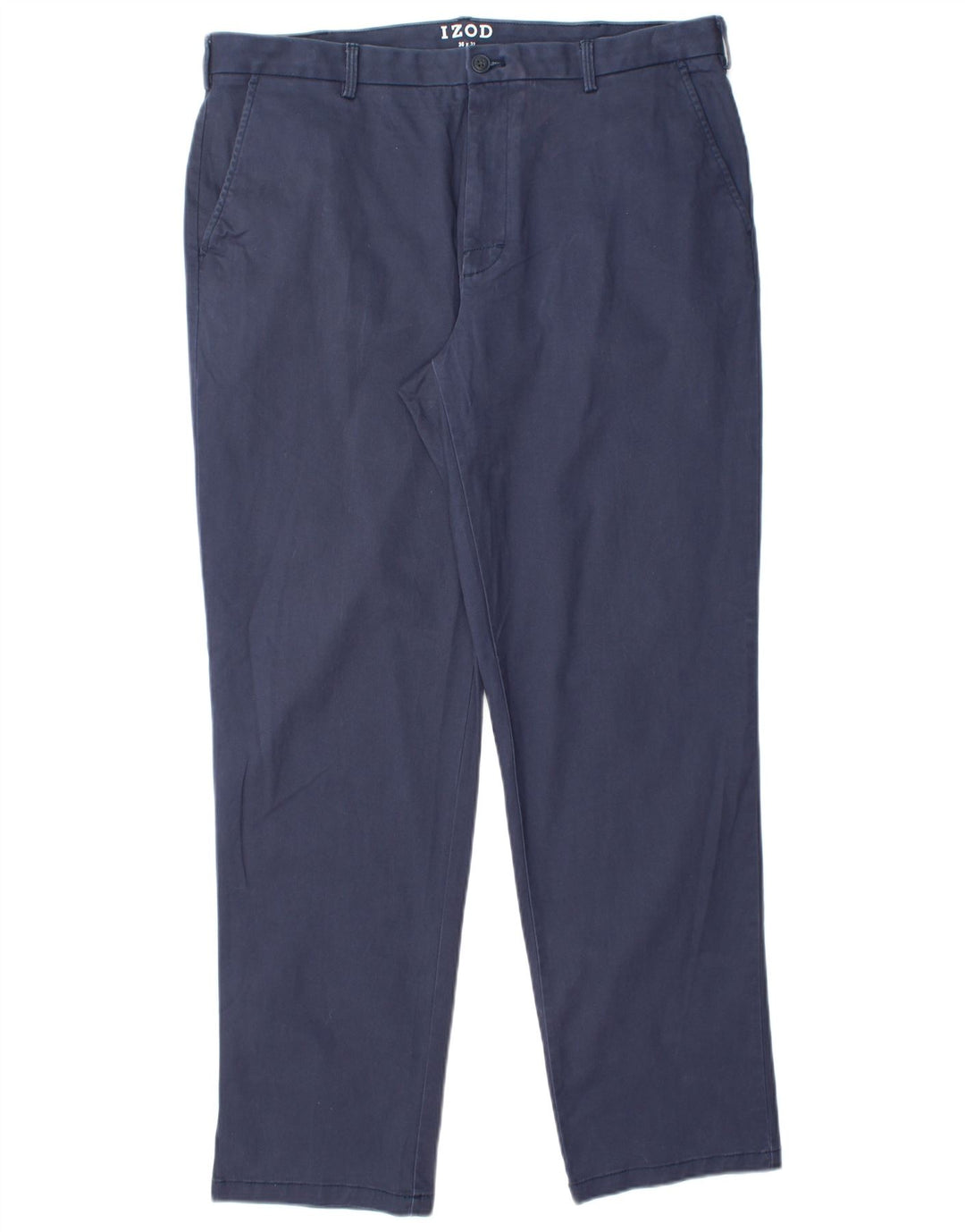 IZOD Pantalón chino recto para hombre W36 L32 Algodón azul marino