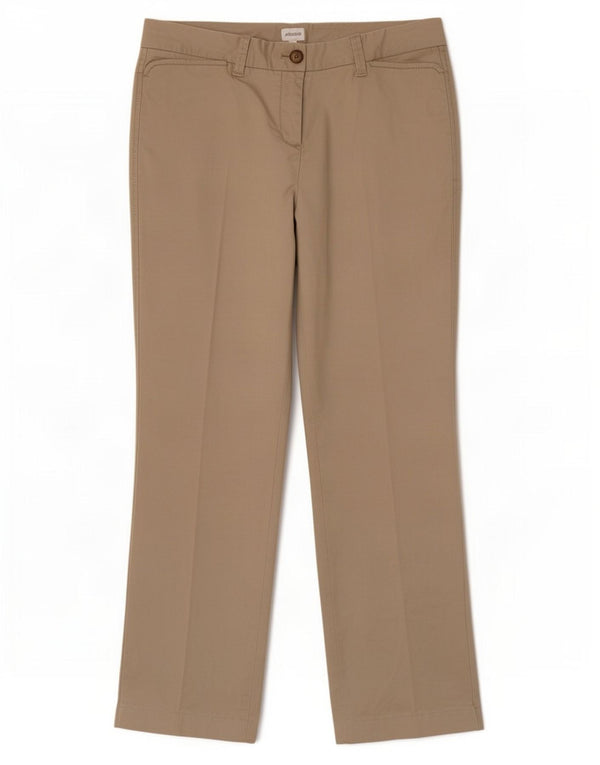 Musto Pantalones Casuales Rectos para Mujer UK 12 Medium W32 L30 Algodón Beige