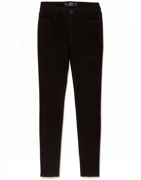 Hollister Jeans ajustados con talle alto para mujer US 3 XS W26 L26 Negro