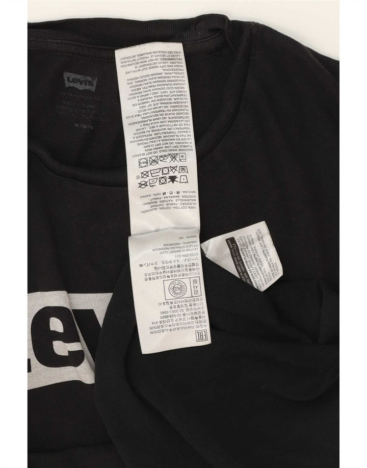 Levi's Camiseta gráfica para hombre Top Medium Black Cotton