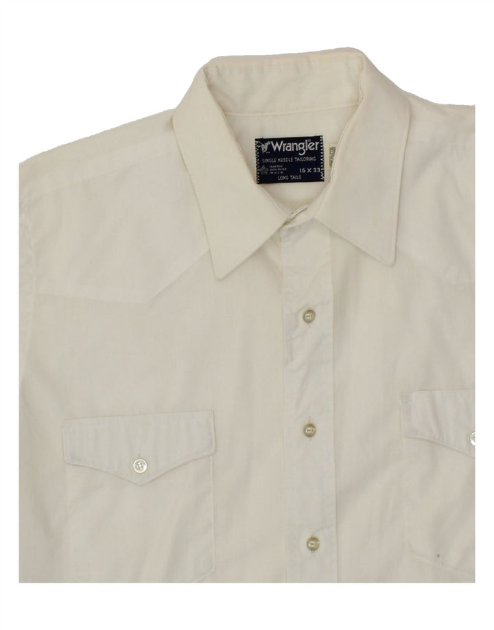 WRANGLER Camisa de manga corta para hombre Talla 16 Grande Algodón blanco