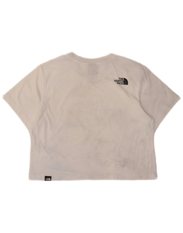 The North Face Camiseta corta con gráfico para mujer UK 10 Small White Cotton