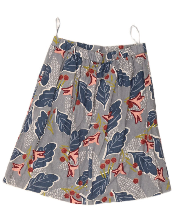 Falda acampanada para mujer de White Stuff UK 8 Small W28 Lino floral gris