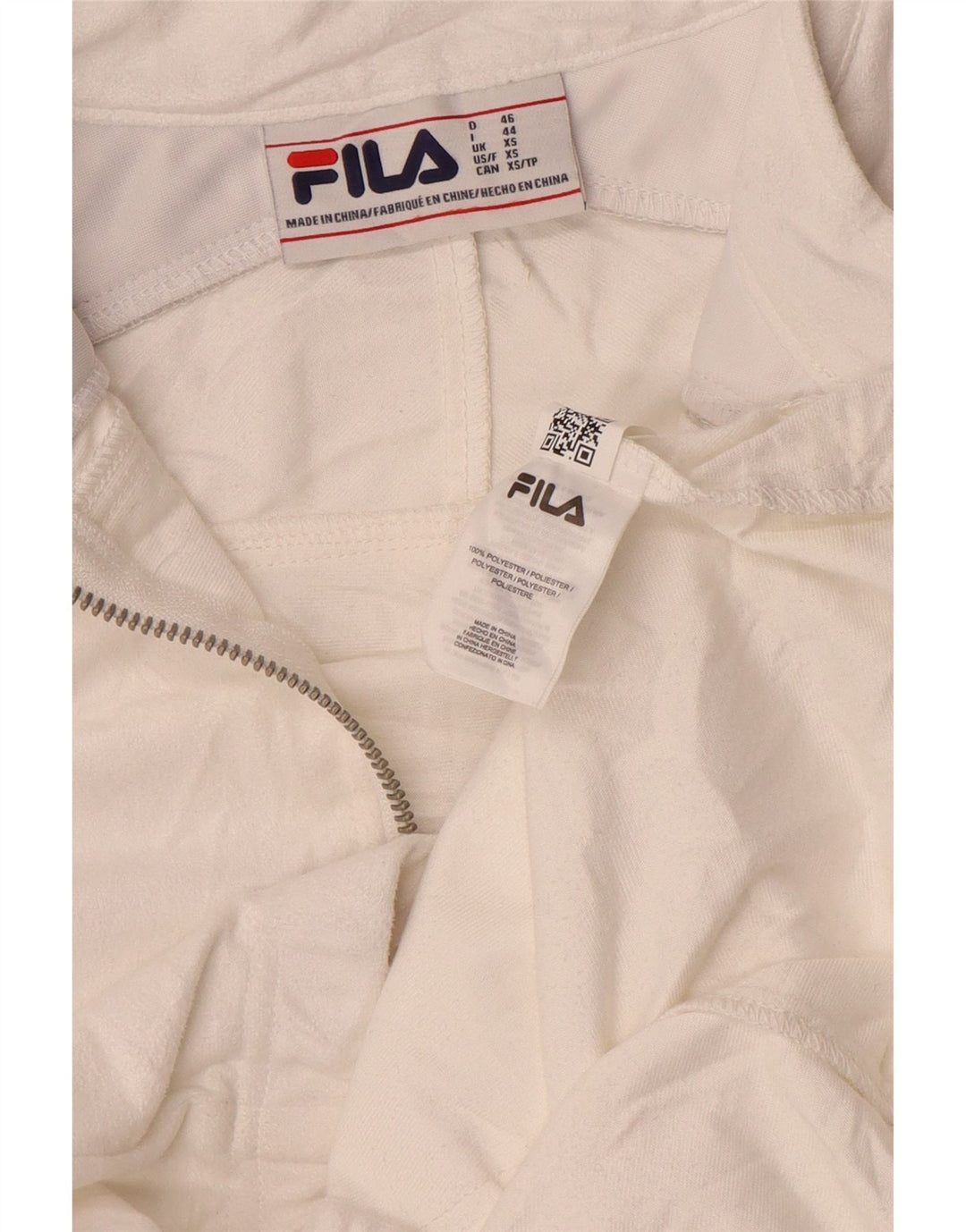 Fila Hombre Chándal Top Chaqueta XS Blanco Poliéster