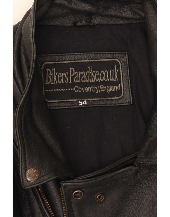 Bikers Paradise Chaqueta motera de cuero para hombre EU 54 2XL Negro