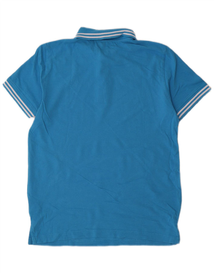 Polo Kappa Hombre Algodón Azul Medio