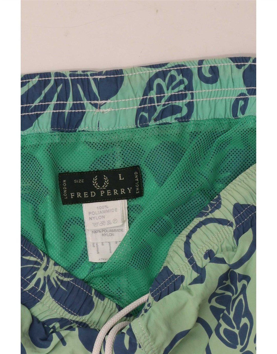 Fred Perry Bañador Regular Para Hombre De Poliamida Floral Verde Grande