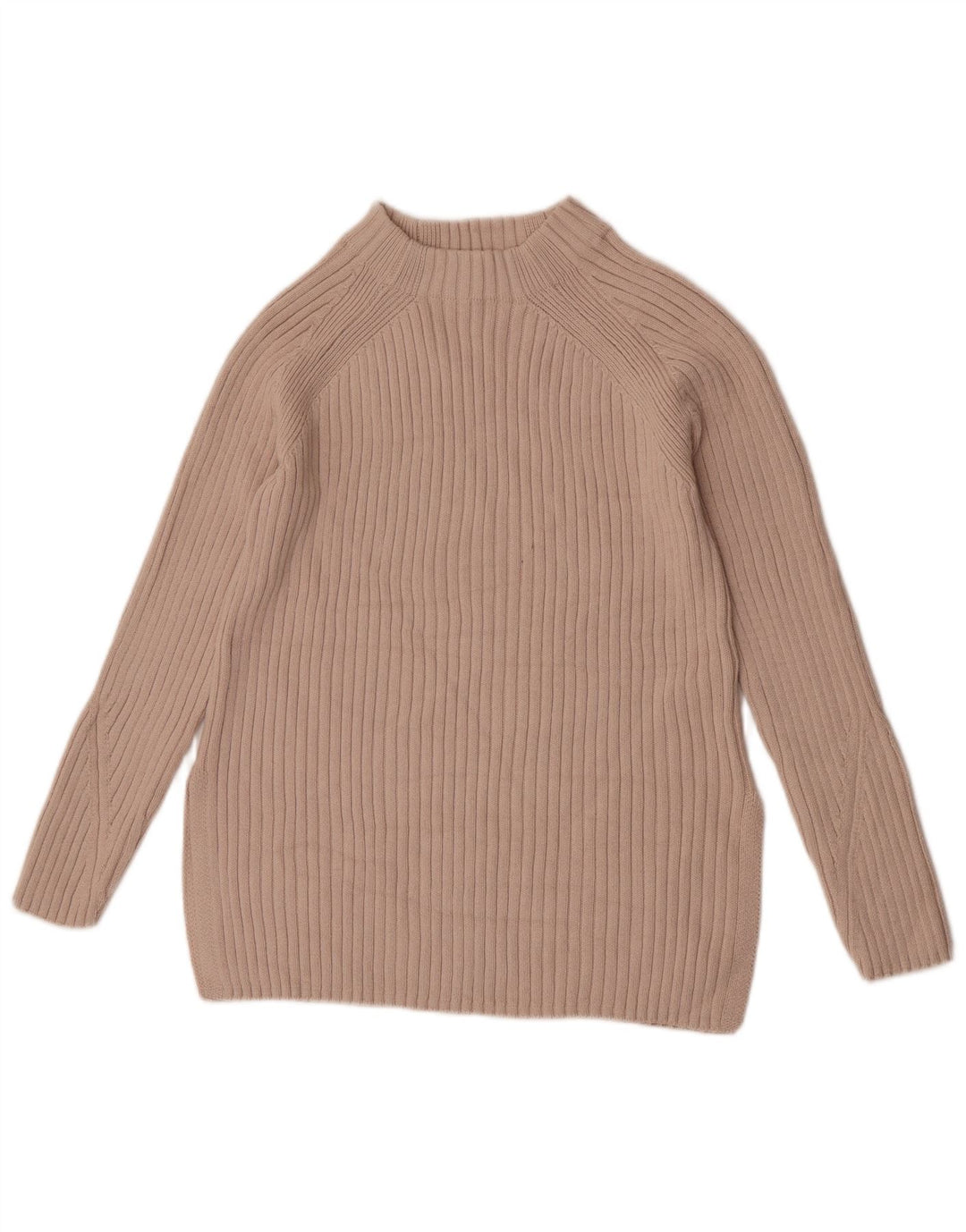 Marks & Spencer Jersey con Cuello Alto para Mujer XS Algodón Beige