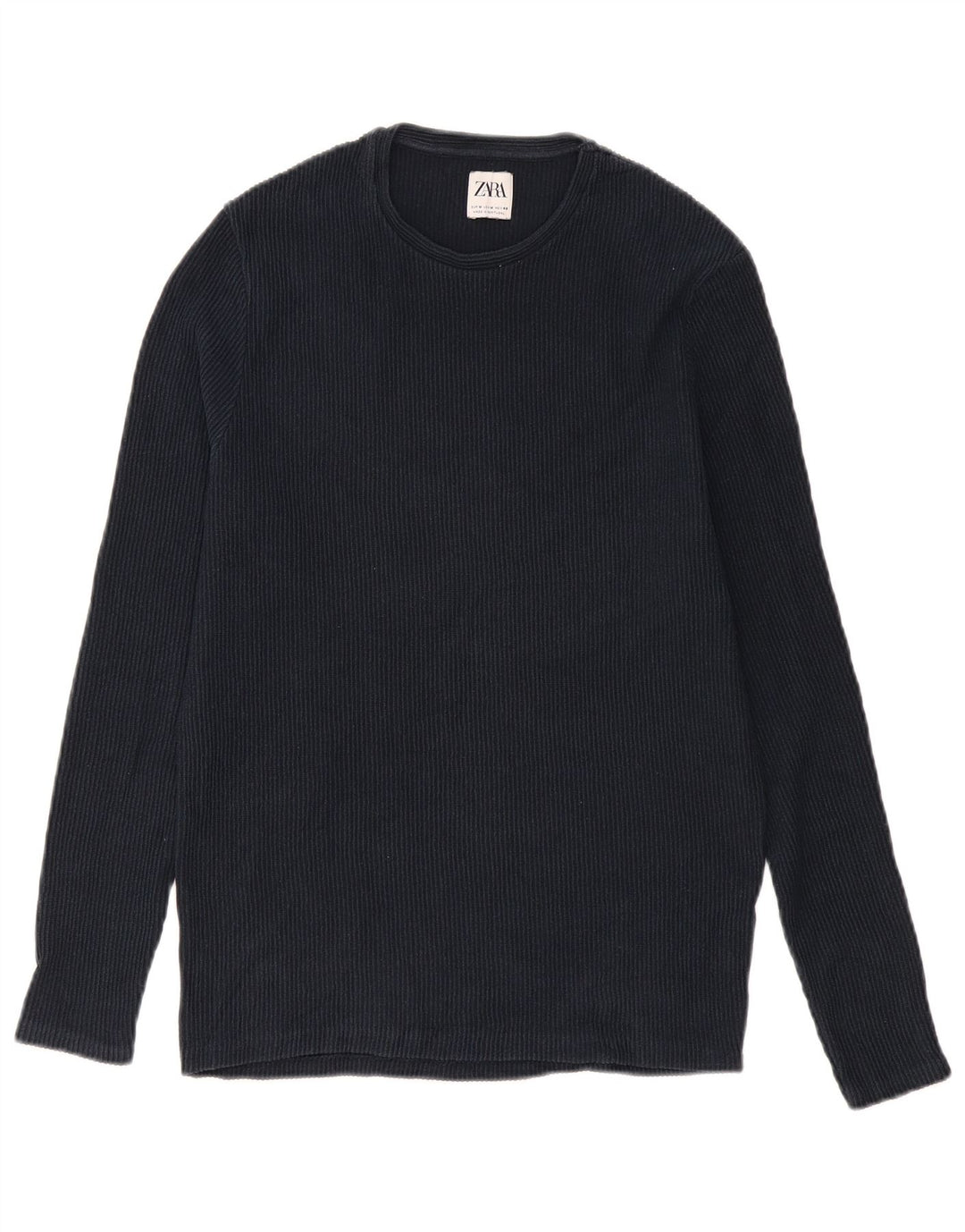Zara Hombre Top Manga Larga Medio Azul Marino