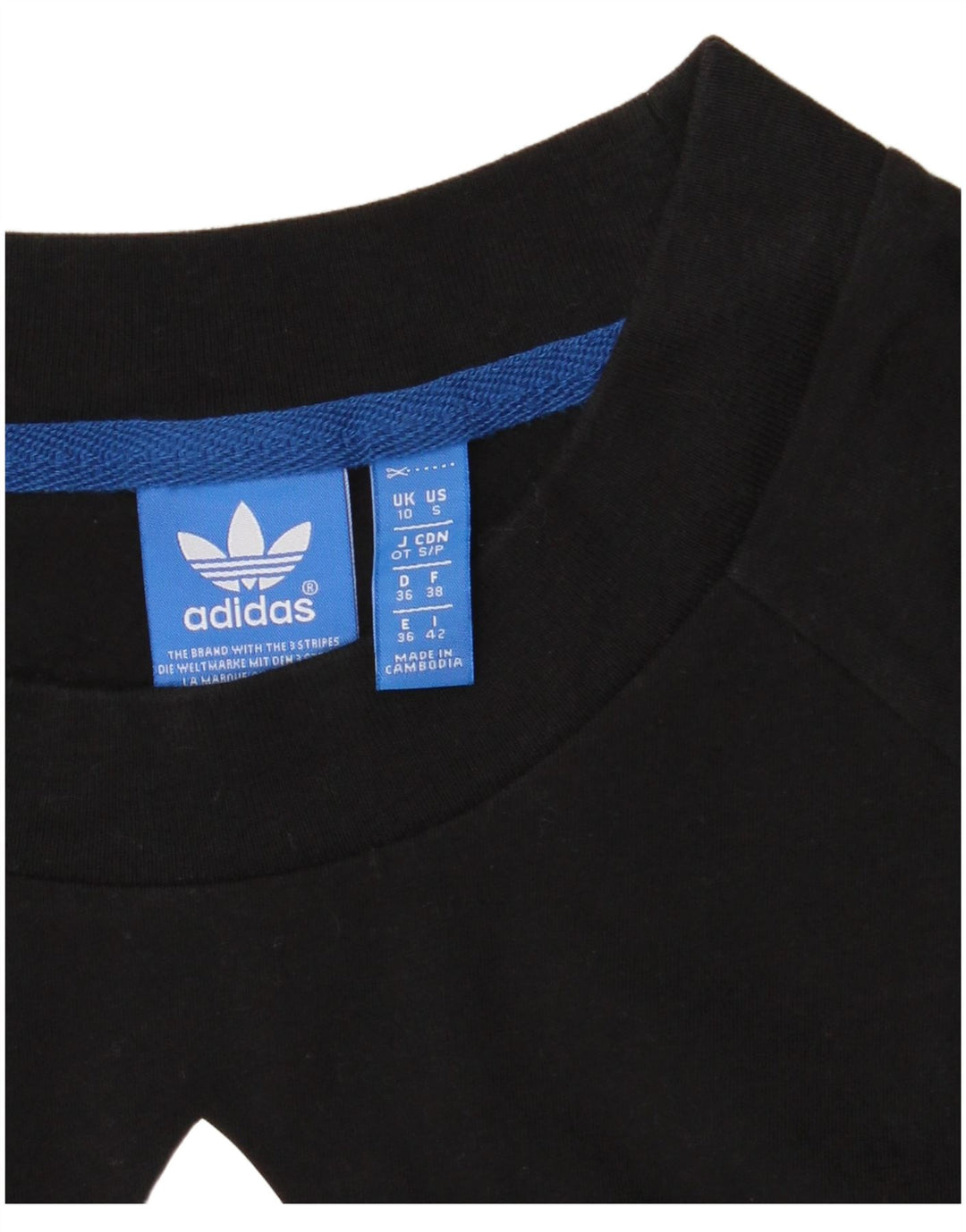 Adidas Camiseta gráfica para mujer Top UK 10 Small Black