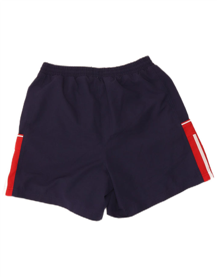Pantalones cortos deportivos Adidas para hombre Poliéster color block azul marino medio