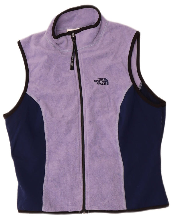 The North Face Chaleco polar para mujer UK 44 Grande Púrpura Colorblock Poliéster