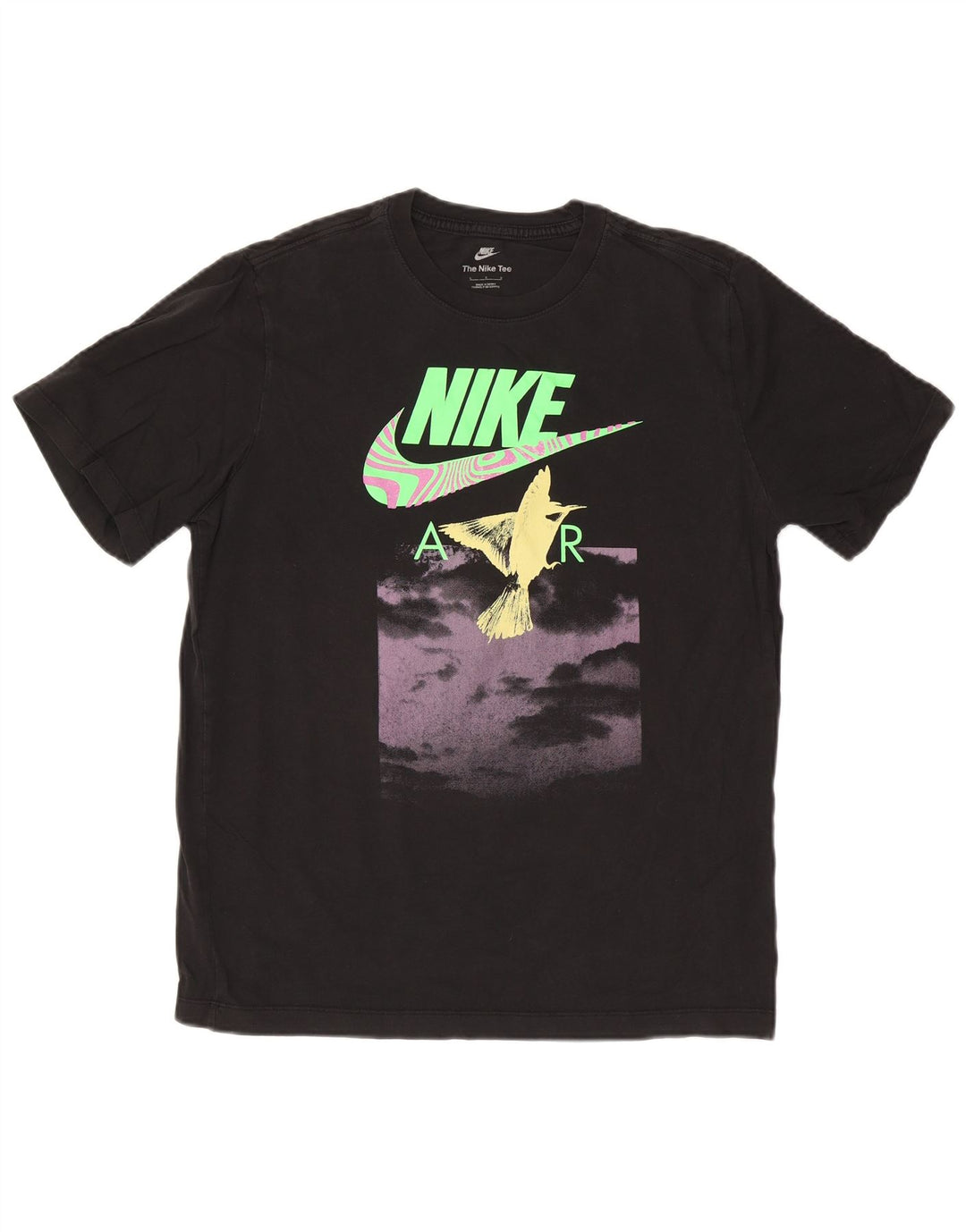 Nike - Camiseta gráfica para hombre, talla grande, algodón negro