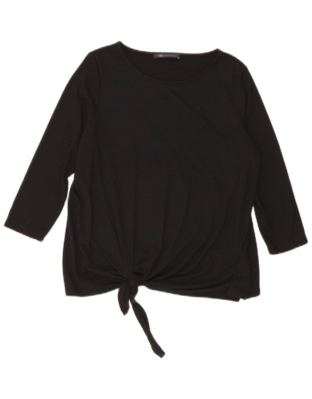 Marks & Spencer Top para mujer manga 3/4 UK 42 Mediano Poliéster negro