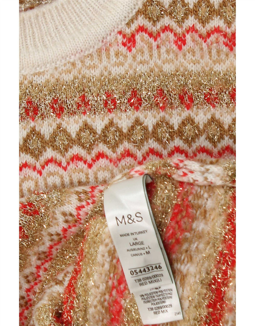 Marks & Spencer Suéter de Cuello Redondo para Mujer UK 46 Grande Multicolor