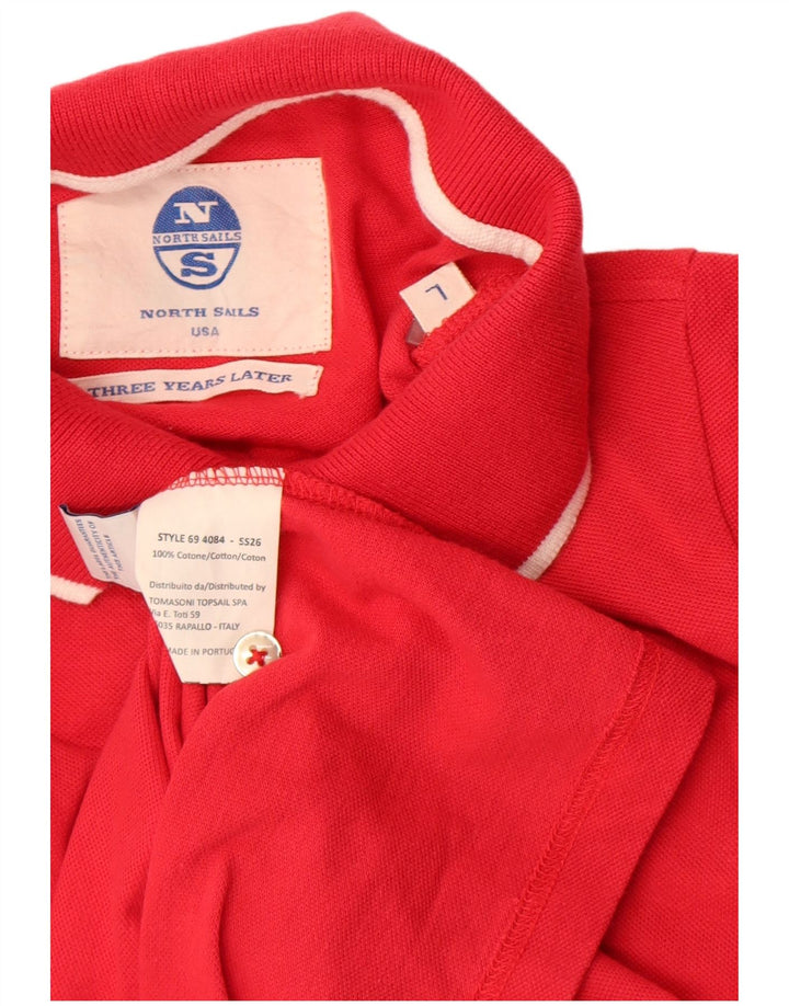 Camiseta Polo de Manga Larga para Hombre North Sails Grande Roja de Algodón