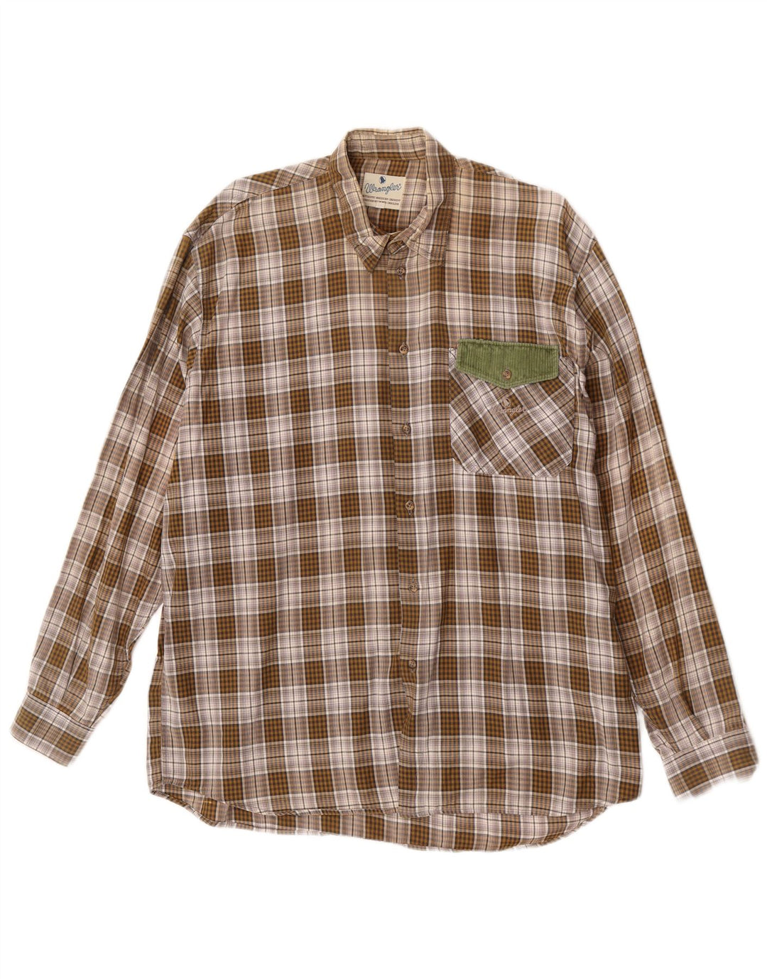 Wrangler Camisa De Franela Hombre XL Cuadros Marrón
