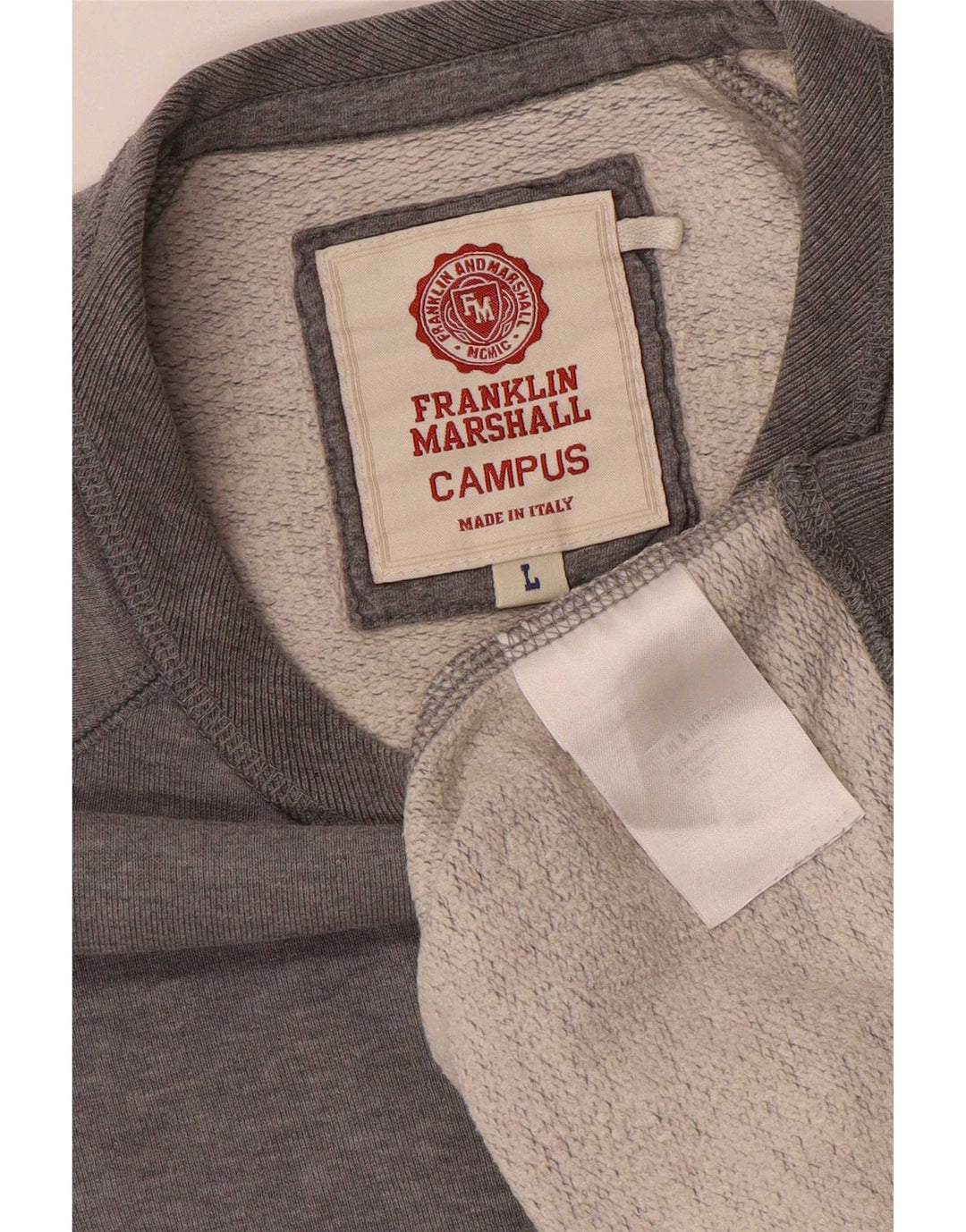Franklin & Marshall Sudadera tipo jersey para hombre, talla grande, gris moteado