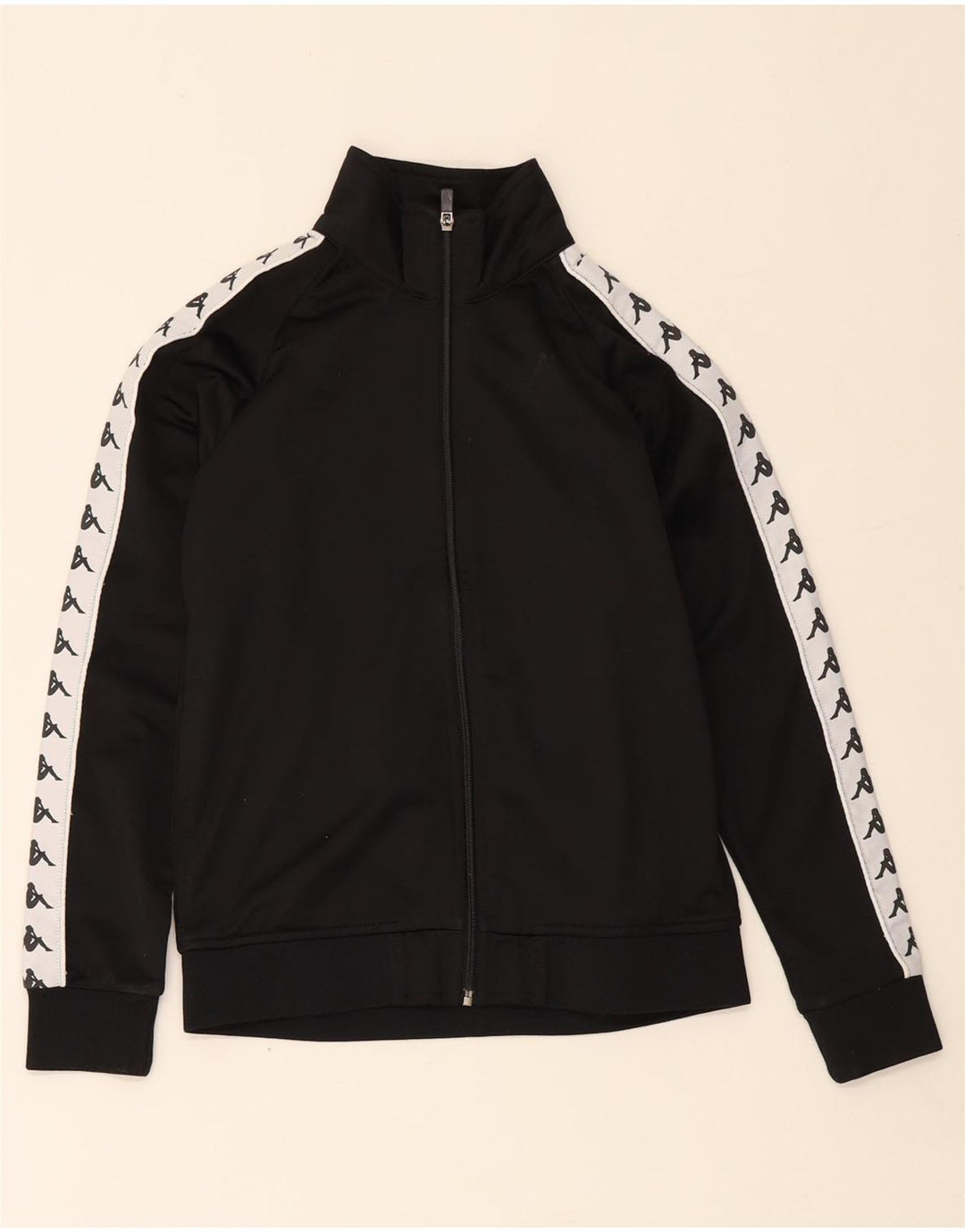 Kappa - Chaqueta de chándal con gráfico para niños, 13-14 años, color negro