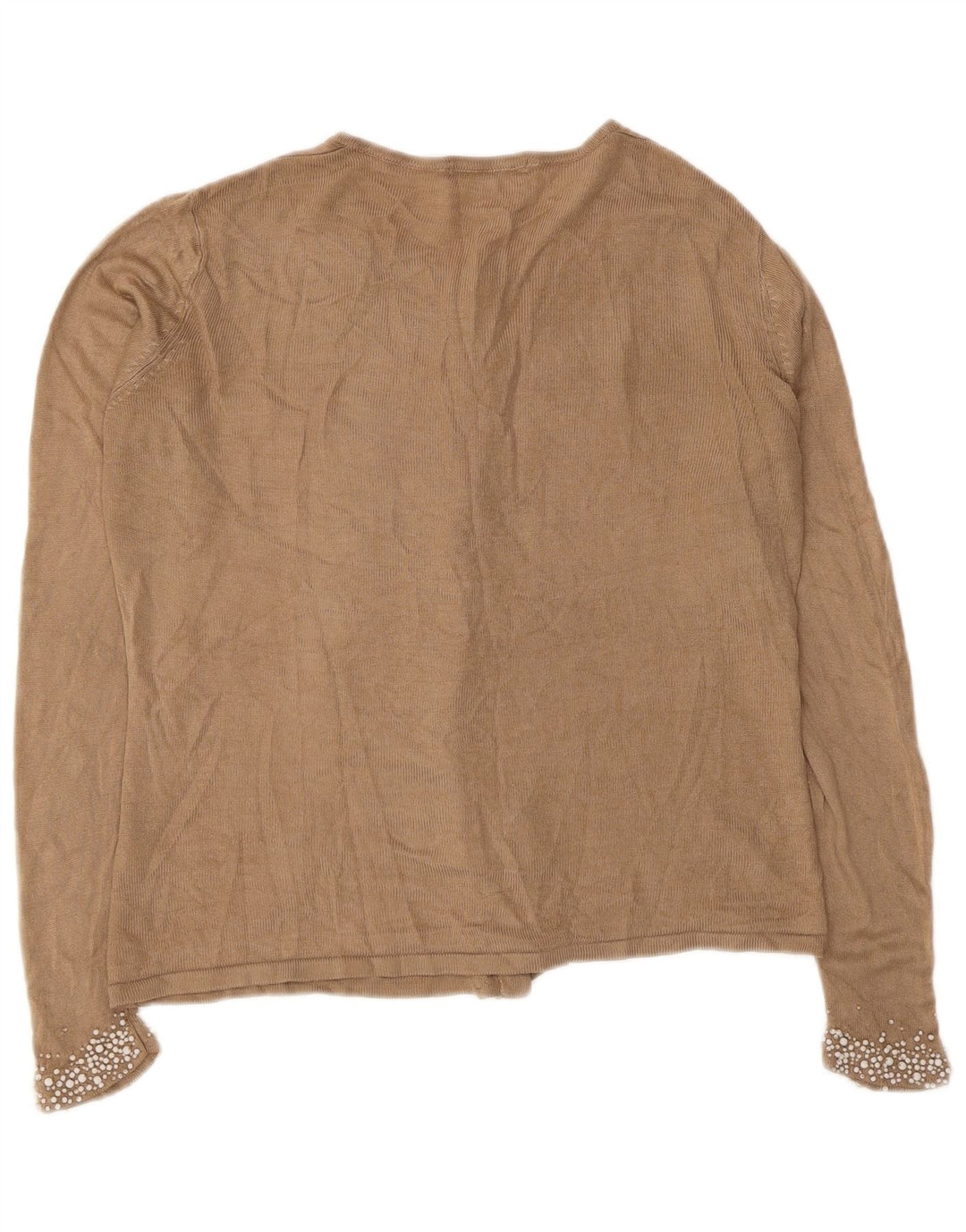 Marks & Spencer Suéter tipo cárdigan extragrande para mujer UK 10 Small Brown