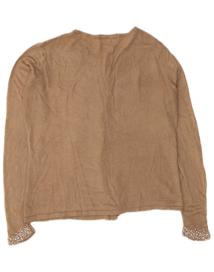 Marks & Spencer Suéter tipo cárdigan extragrande para mujer UK 10 Small Brown