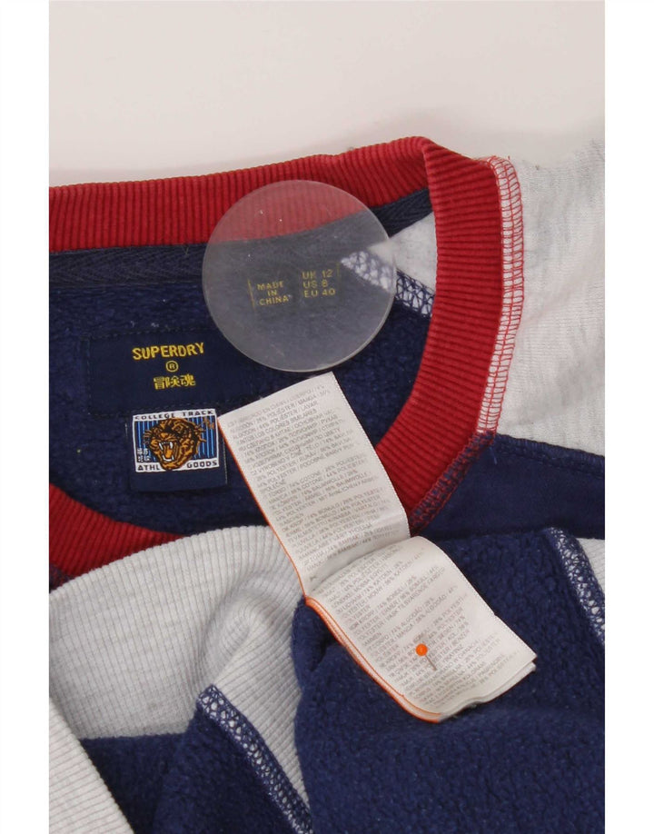 Superdry Sudadera tipo jersey para mujer, talla 40, talla mediana, color azul marino