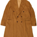 Vintage hombres doble pecho abrigo Reino Unido 36 pequeño beige