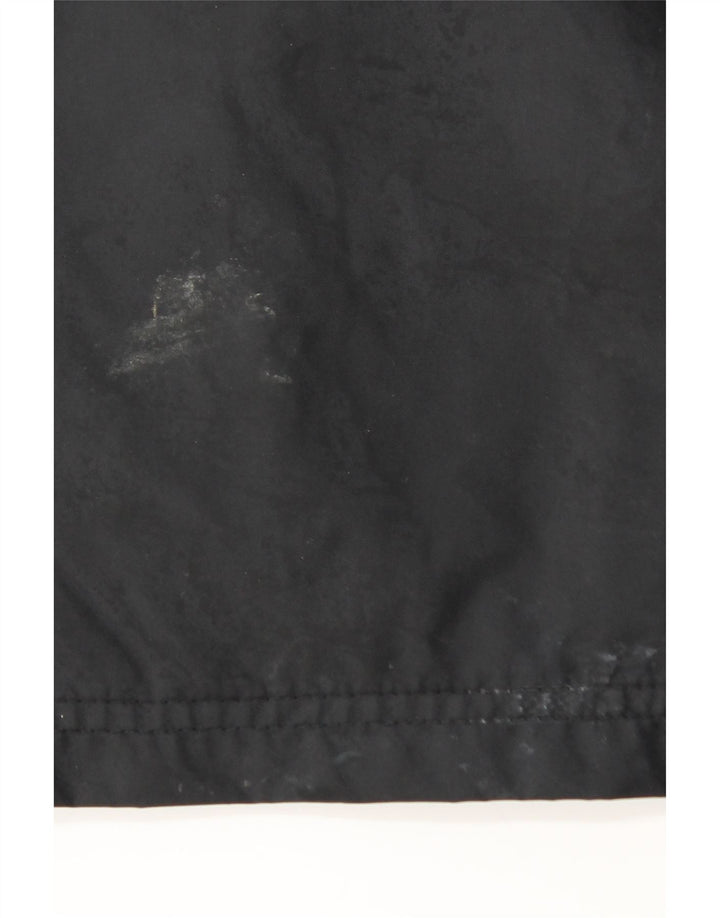 ADIDAS Boys Hooded Rain Jacket 13-14 Years Black Nylon