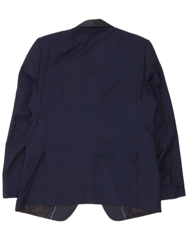Marks & Spencer Chaqueta tipo blazer larga y ajustada para hombre UK 44 XL Azul marino