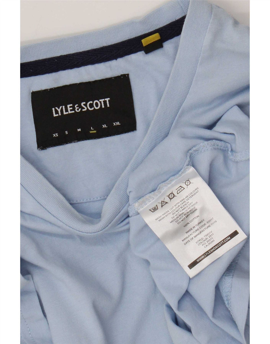 Lyle & Scott - Camiseta para hombre, talla grande, color azul, algodón