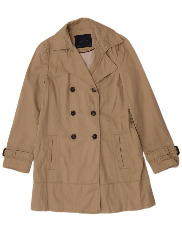 Zara Mujer Gabardina UK 44 Algodón Beige Medio