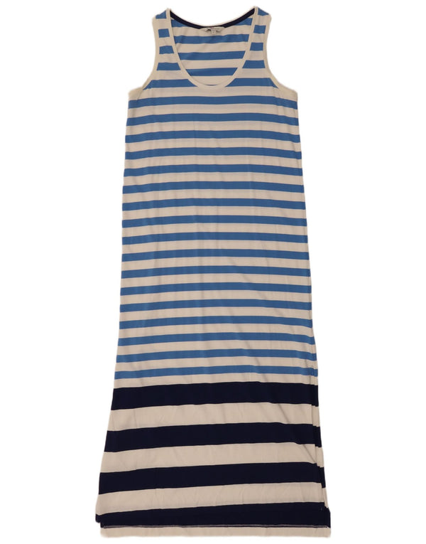 VINEYARD VINES Vestido tipo camiseta sin mangas para mujer UK 10 Small Blue Stripes