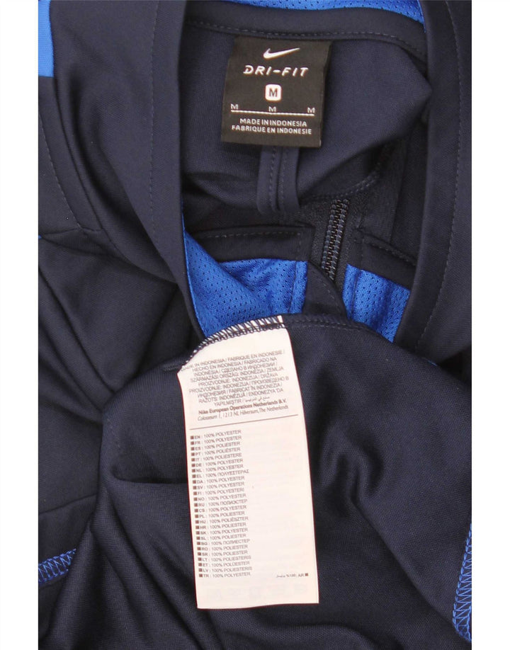Nike Dri Fit - Chaqueta de chándal con gráfico para hombre, color azul marino mediano