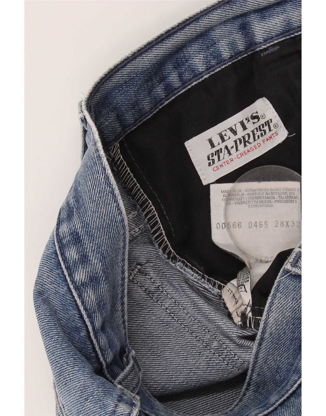 Levi's Vaqueros Rectos Desgastados Para Mujer W28 L32 Algodón Azul