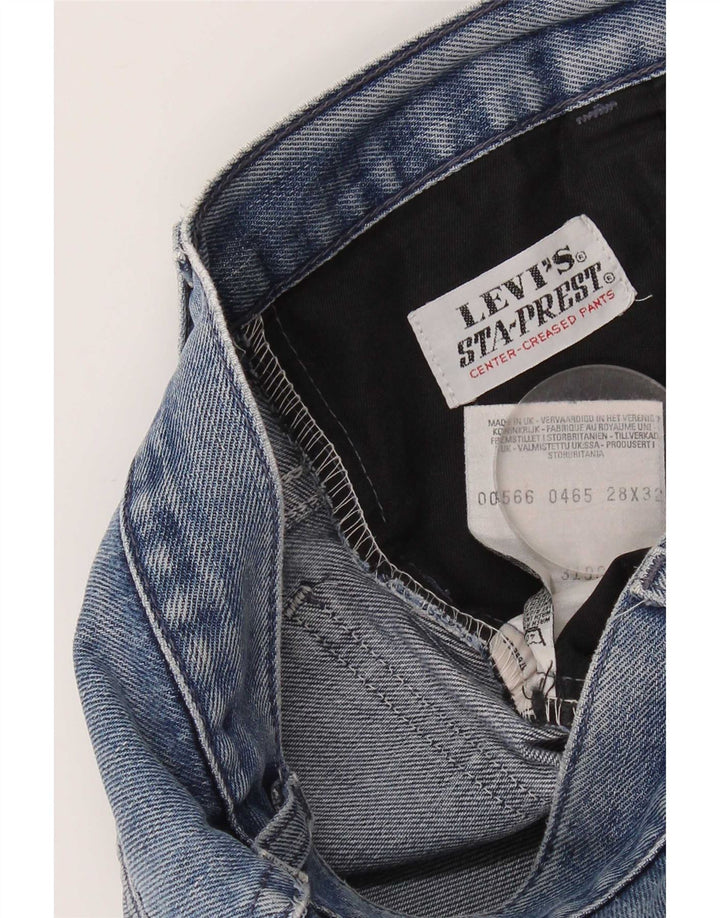 Levi's Vaqueros Rectos Desgastados Para Mujer W28 L32 Algodón Azul