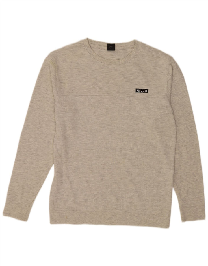 Rip Curl Jersey De Cuello Redondo Para Hombre De Algodón Moteado Gris Medio