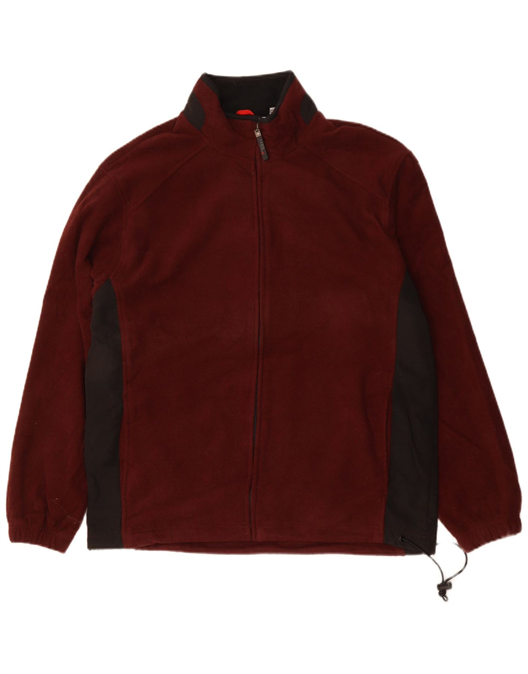 Izod Chaqueta polar para hombre UK 40 Large Granate Colorblock Poliéster
