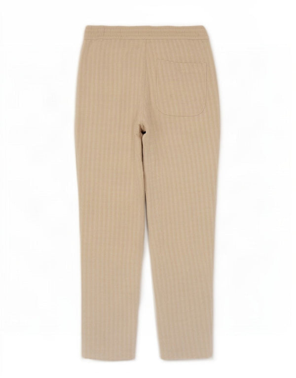 Zara Mujer Pantalón Chino Tapered Pequeño W30 L28 Rayas Beige