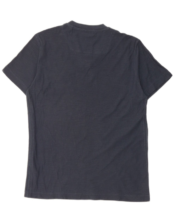Diesel Mens T-Shirt Top Small Navy Blue Flecked Cotton