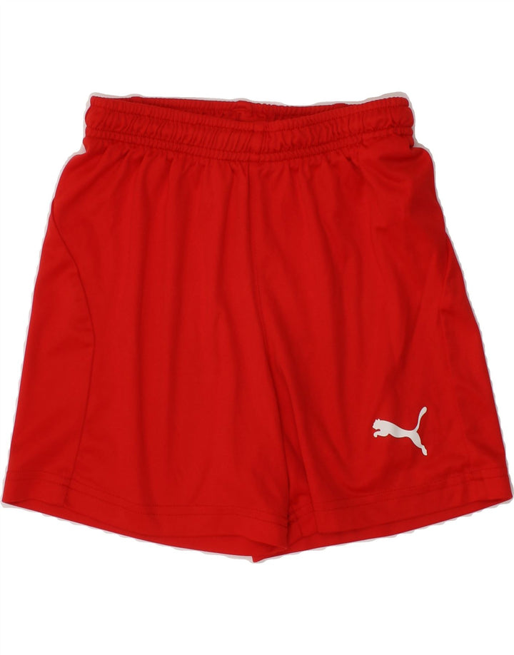 PUMA Boys Sport Shorts 7-8 Years Red Polyester Vintage Puma and Second-Hand Puma from Messina Hembry 