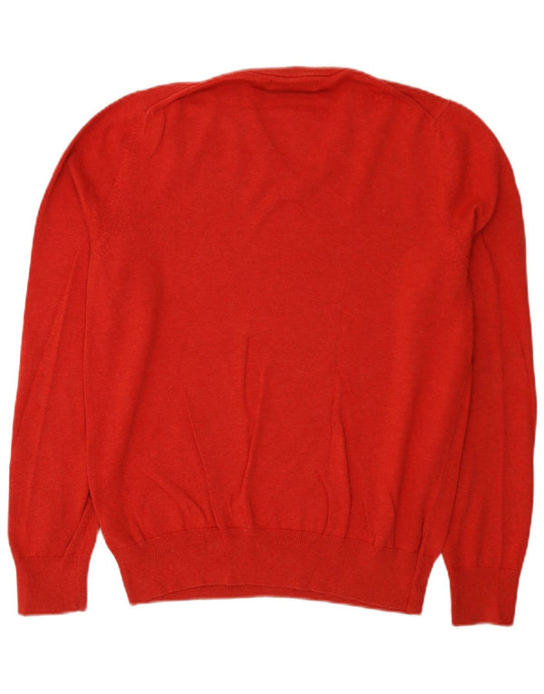 Marks & Spencer Suéter con cuello en V para hombre Algodón rojo medio